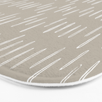 Boho Prints, Raindrops, Beige, Minimalism, Abstract Art Bath Mat Gallery Image 3