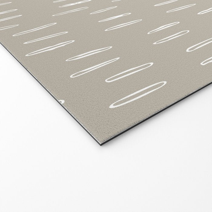 Boho Prints, Raindrops, Beige, Minimalism, Abstract Art Welcome Mat Gallery Image 2