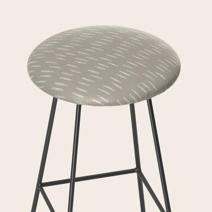 Boho Prints, Raindrops, Beige, Minimalism, Abstract Art Stool Gallery Image 2