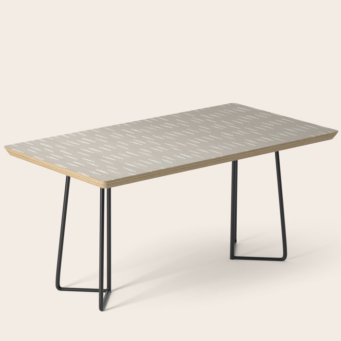 Boho Prints, Raindrops, Beige, Minimalism, Abstract Art Coffee Table Gallery Image 1