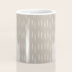 Boho Prints, Raindrops, Beige, Minimalism, Abstract Art Coffee Mug Gallery Image 4