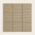 Boho Prints, Raindrops, Beige, Minimalism, Abstract Art Wood Wall Art Gallery Image 1