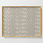 Boho Prints, Raindrops, Beige, Minimalism, Abstract Art Serving Tray Gallery Image 1