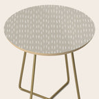Boho Prints, Raindrops, Beige, Minimalism, Abstract Art Side Table Gallery Image 2
