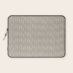 Boho Prints, Raindrops, Beige, Minimalism, Abstract Art Laptop Sleeve Gallery Image 1