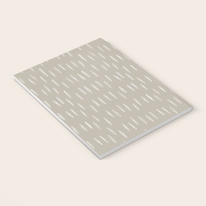 Boho Prints, Raindrops, Beige, Minimalism, Abstract Art Notebook Gallery Image 3