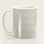 Boho Prints, Raindrops, Beige, Minimalism, Abstract Art Coffee Mug Gallery Image 3