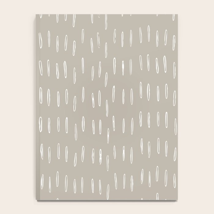 Boho Prints, Raindrops, Beige, Minimalism, Abstract Art Notebook Gallery Image 4