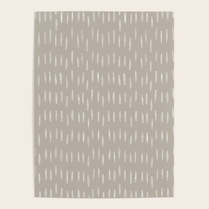 Boho Prints, Raindrops, Beige, Minimalism, Abstract Art Poster Gallery Image 4