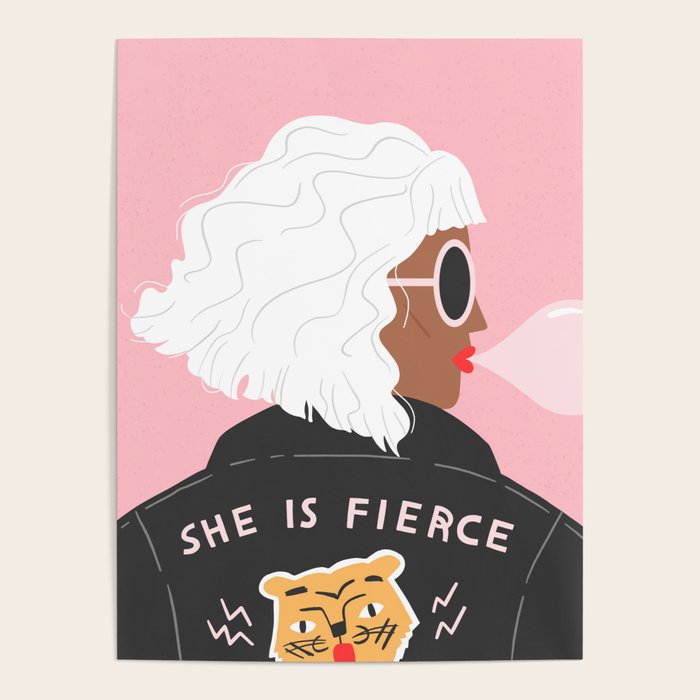 She is Fierce Pink Poster Gallery Image 1