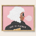 She is Fierce Pink Serving Tray Gallery Image 1