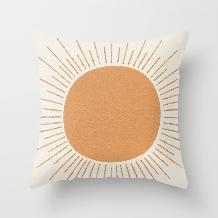 Sun Ray Mid-century Throw Pillow Gallery Image 6