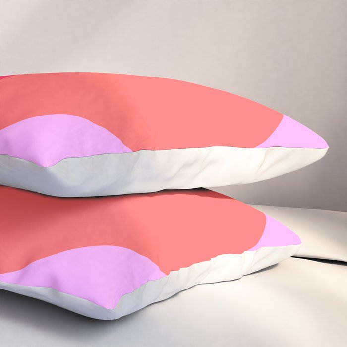 'BISOU' Vibrant Minimal French Love kiss Art Pillow Sham Gallery Image 3