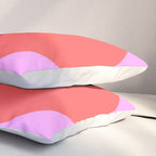'BISOU' Vibrant Minimal French Love kiss Art Pillow Sham Gallery Image 3