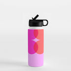 'BISOU' Vibrant Minimal French Love kiss Art Water Bottle Gallery Image 1