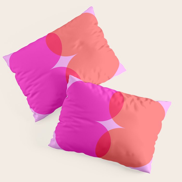 'BISOU' Vibrant Minimal French Love kiss Art Pillow Sham Gallery Image 3