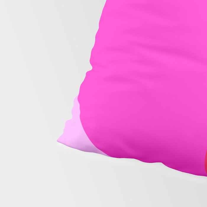 'BISOU' Vibrant Minimal French Love kiss Art Pillow Sham Gallery Image 4