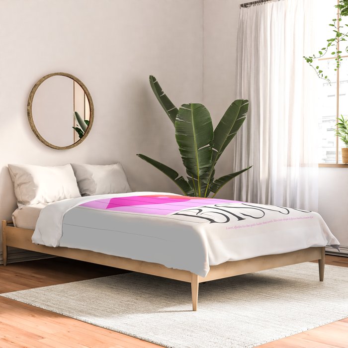 'BISOU' Vibrant Minimal French Love kiss Art Comforter Gallery Image 2