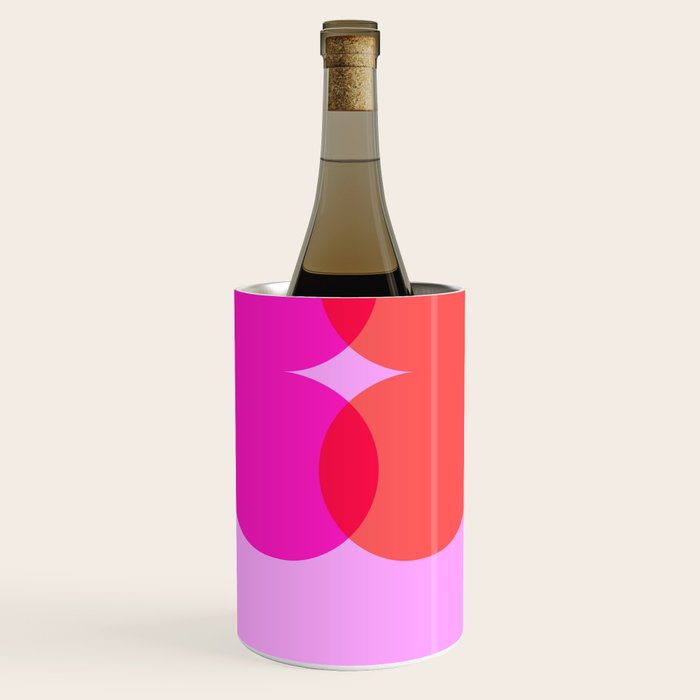 'BISOU' Vibrant Minimal French Love kiss Art Wine Chiller Gallery Image 1