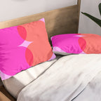 'BISOU' Vibrant Minimal French Love kiss Art Pillow Sham Gallery Image 2