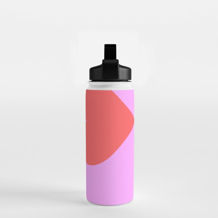 'BISOU' Vibrant Minimal French Love kiss Art Water Bottle Gallery Image 2