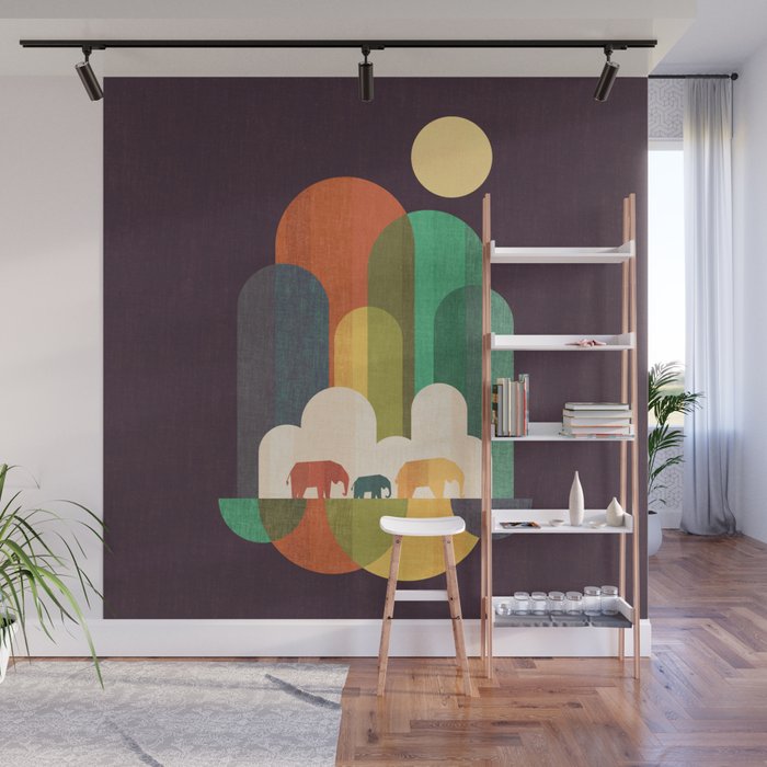 Elephant walk Wall Mural Gallery Image 1