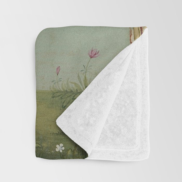 Mughal Indian Painting Illustration Throw Blanket Gallery Image 3