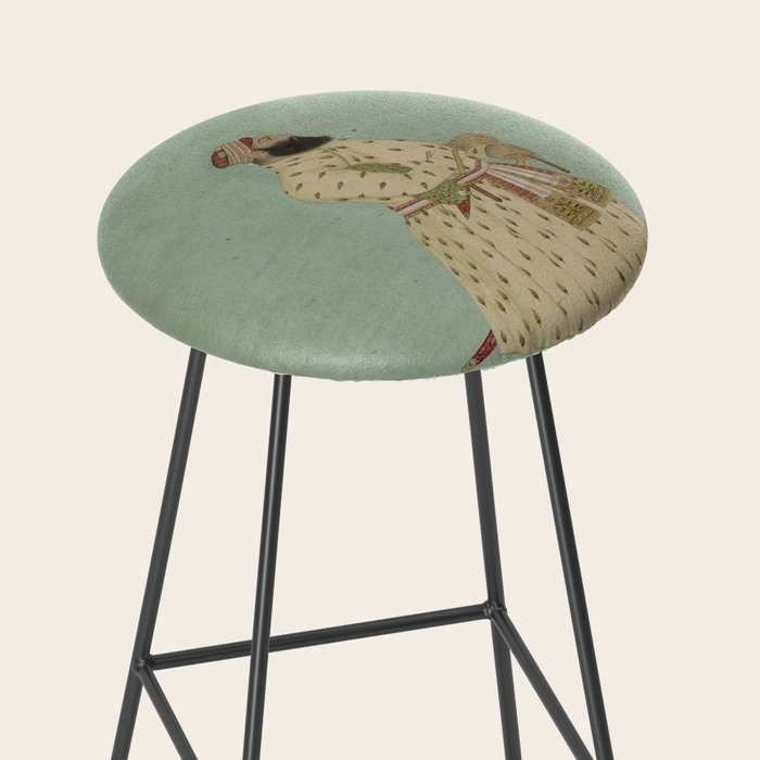 Mughal Indian Painting Illustration Stool Gallery Image 2
