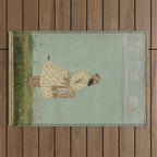 Mughal Indian Painting Illustration Outdoor Rug Gallery Image 1