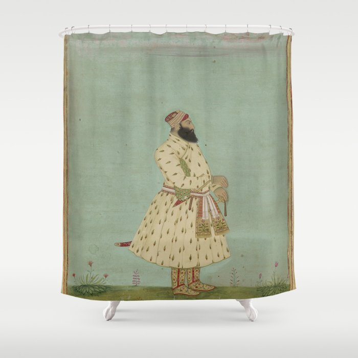 Mughal Indian Painting Illustration Shower Curtain Gallery Image 1