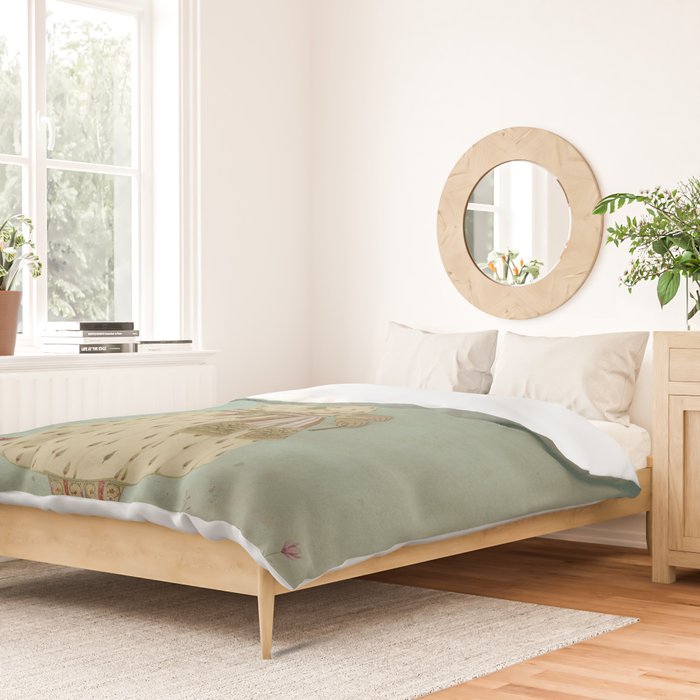 Mughal Indian Painting Illustration Duvet Cover Gallery Image 2