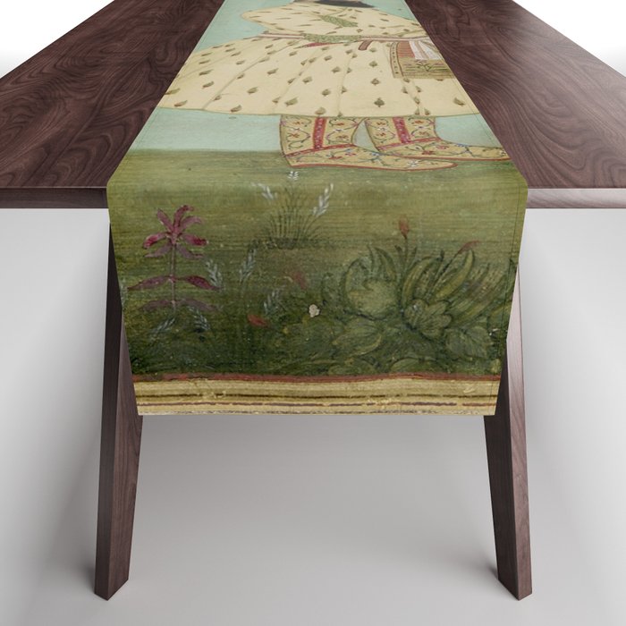 Mughal Indian Painting Illustration Table Runner Gallery Image 1