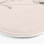 Minimal Line Art Flowers 6 Bath Mat Gallery Image 3