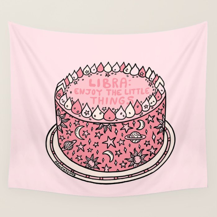 Libra Cake Wall Tapestry Gallery Image 1