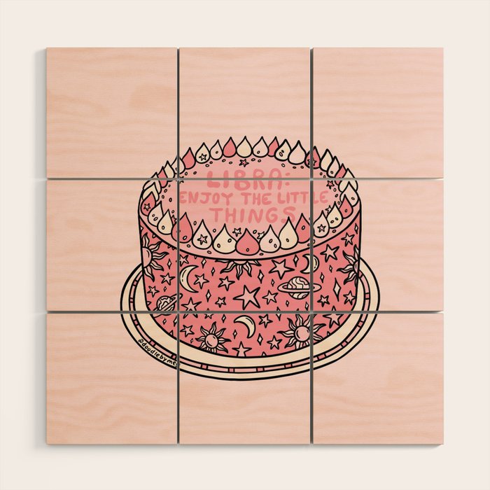 Libra Cake Wood Wall Art Gallery Image 1