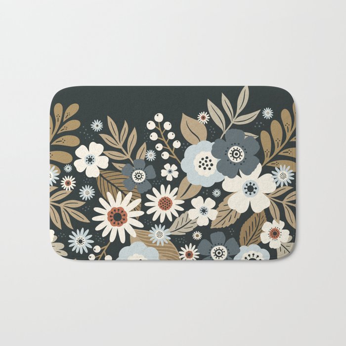 Fall Floral Botanicals Bath Mat Gallery Image 1