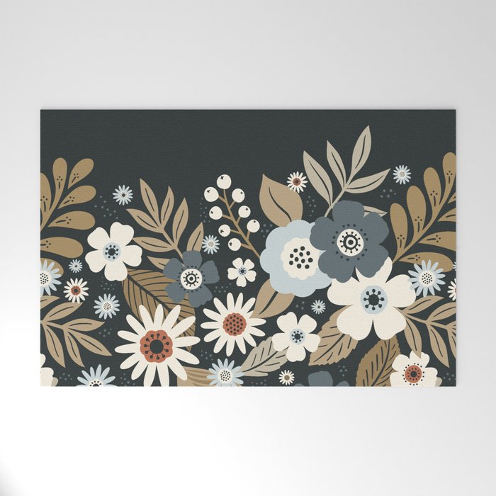 Fall Floral Botanicals Welcome Mat Gallery Image 1