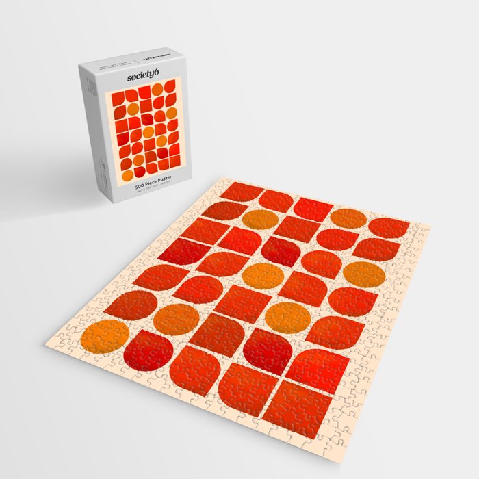 Fun Geometry - Mid-century abstract Jigsaw Puzzle Gallery Image 2