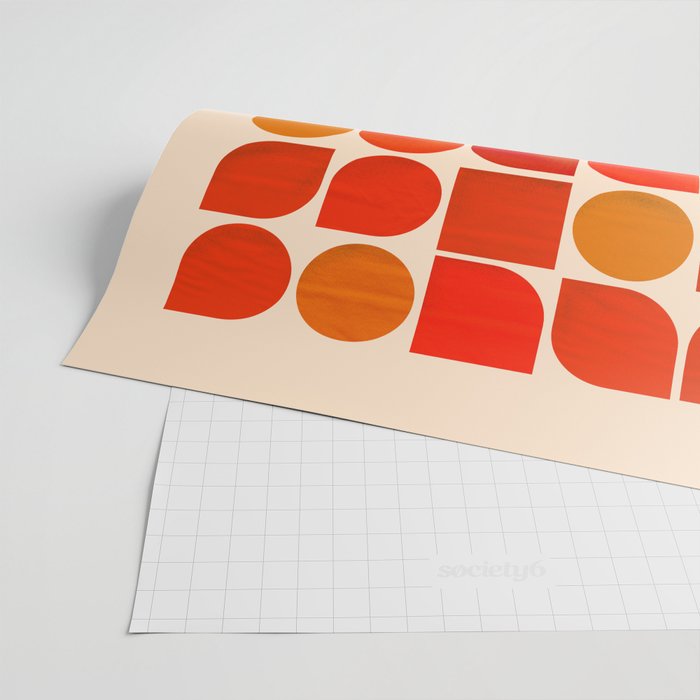Fun Geometry - Mid-century abstract Wrapping Paper Gallery Image 2