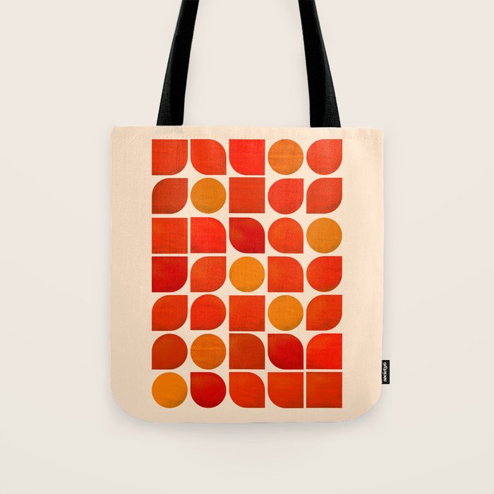 Fun Geometry - Mid-century abstract Tote Bag Gallery Image 1
