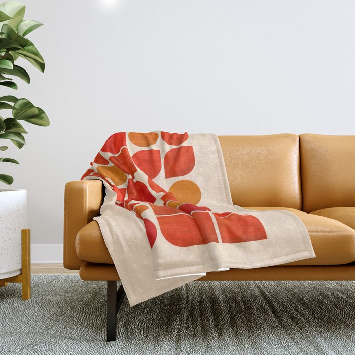 Fun Geometry - Mid-century abstract Throw Blanket Gallery Image 1