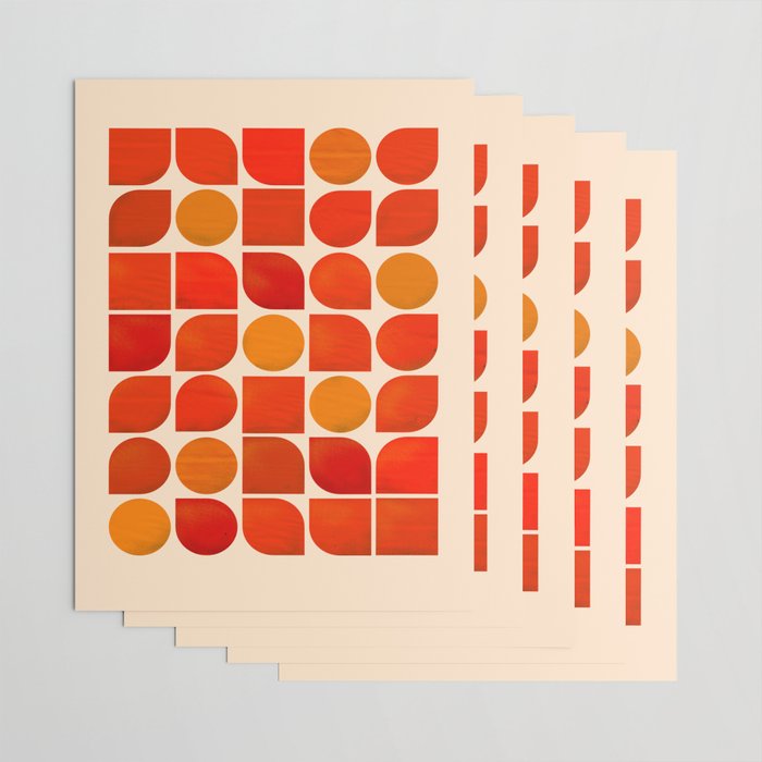 Fun Geometry - Mid-century abstract Wrapping Paper Gallery Image 3