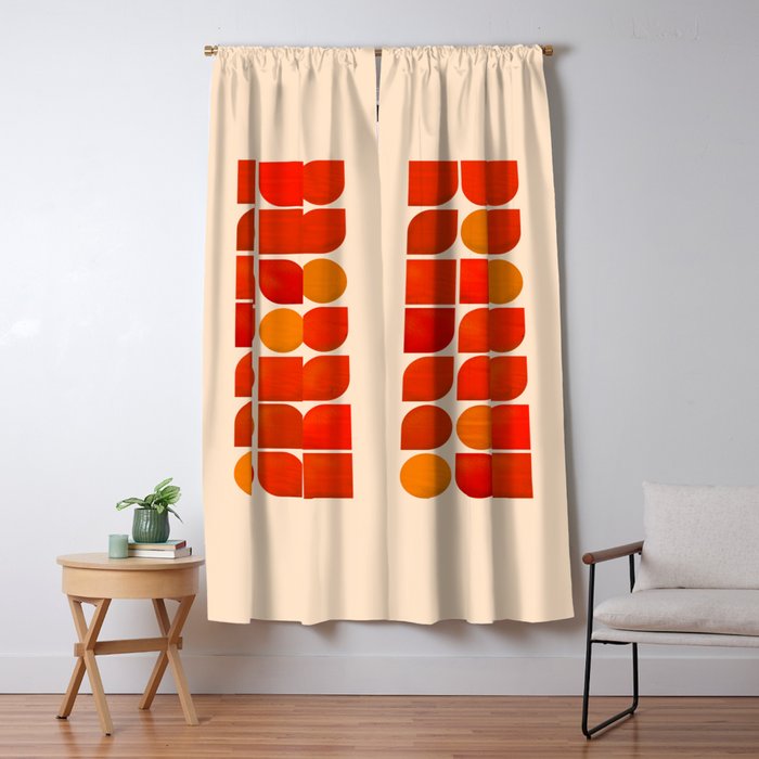 Fun Geometry - Mid-century abstract Window Curtain Gallery Image 5