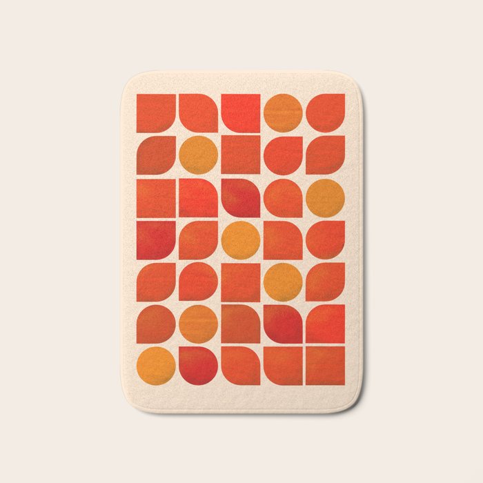 Fun Geometry - Mid-century abstract Bath Mat Gallery Image 1