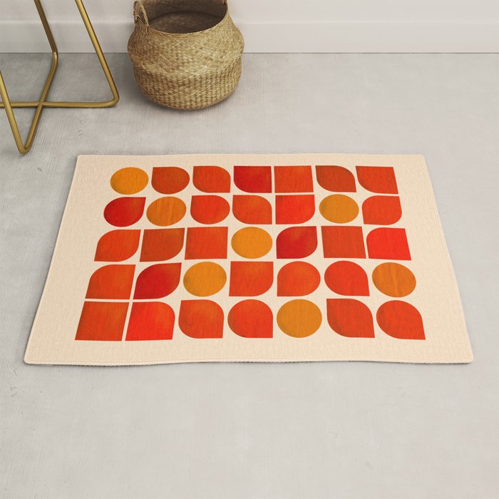 Fun Geometry - Mid-century abstract Rug Gallery Image 1