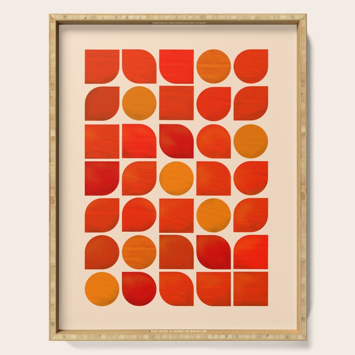 Fun Geometry - Mid-century abstract Serving Tray Gallery Image 1