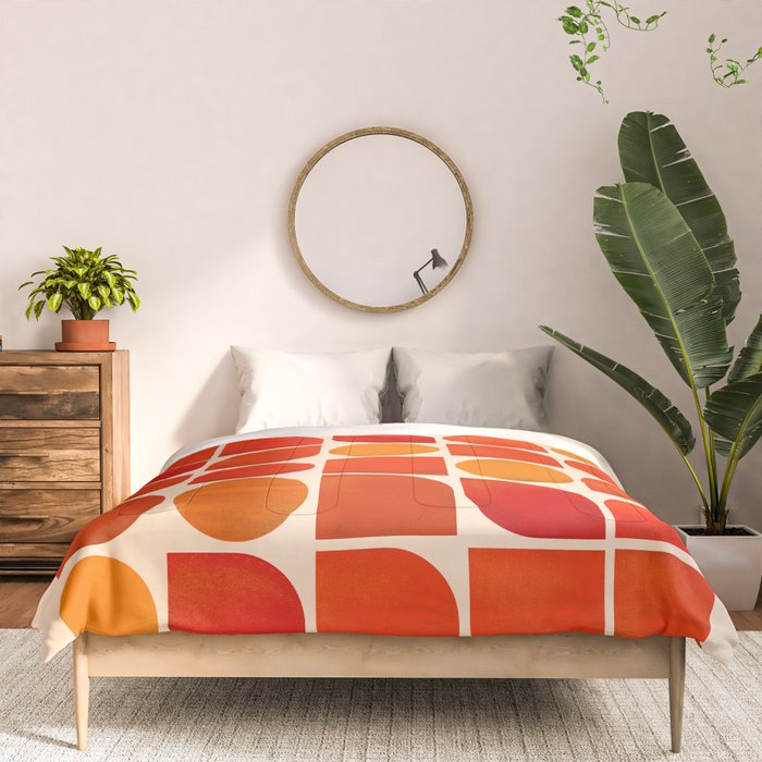 Fun Geometry - Mid-century abstract Comforter Gallery Image 3