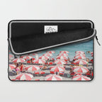 The Red Beach Umbrellas | Amalfi Coast Travel Photography | Europe Summer in Italy in Color Laptop Sleeve Gallery Image 2