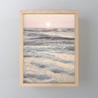 Pastel Tones Ocean In Holland Photo | Dutch Coast Seafoam And Waves Art Print | Travel Photography Mini Art Print Gallery Image 1