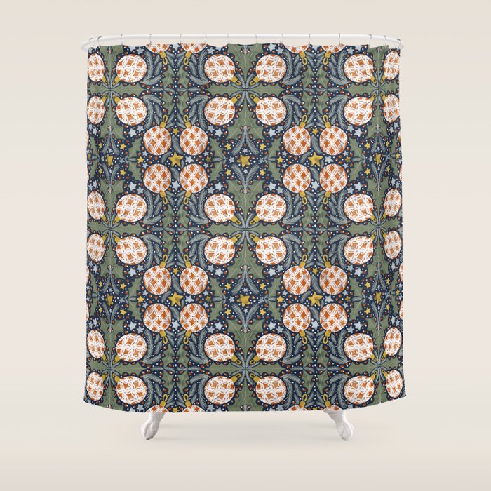 Yuletide Ornament Bliss Shower Curtain Gallery Image 1